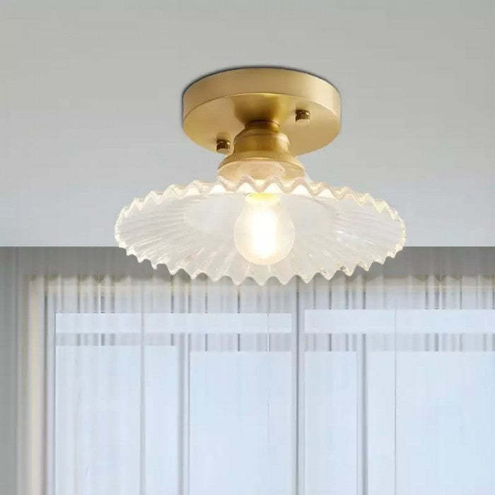 Nordic Green Semi-Flush Mount Ceiling Light