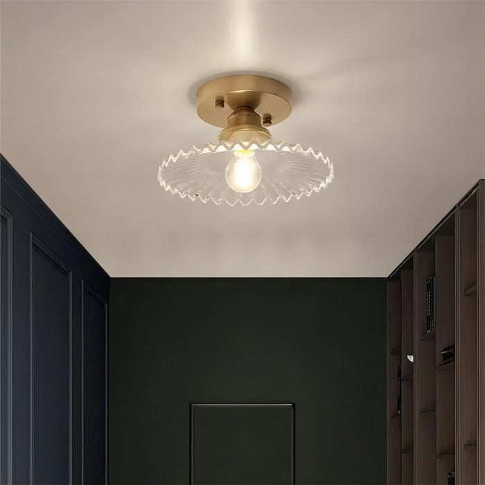 Nordic Green Semi-Flush Mount Ceiling Light