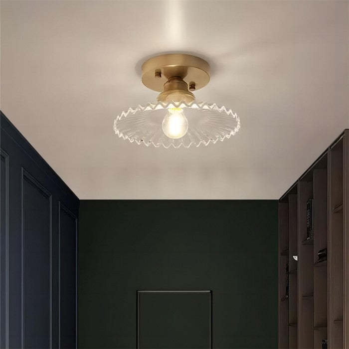 Nordic Green Semi-Flush Mount Ceiling Light