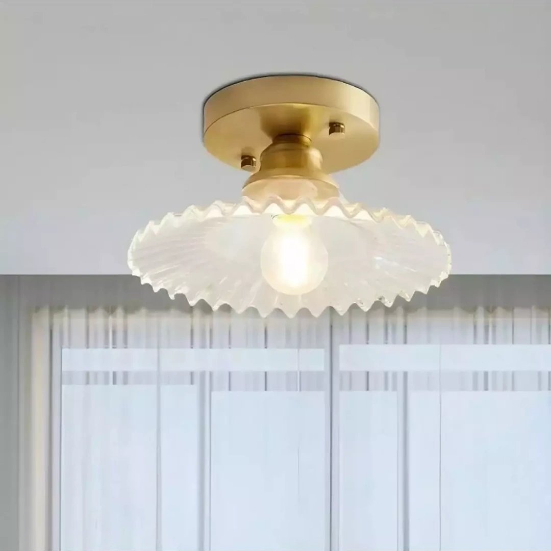 Nordic Green Semi-Flush Mount Ceiling Light