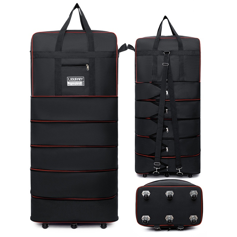 Folding Travel Bag Big Luggage Swivel Wheel Storage Box 158 Air Checked Carry on Large Capacity Telescopic Luggage Bag