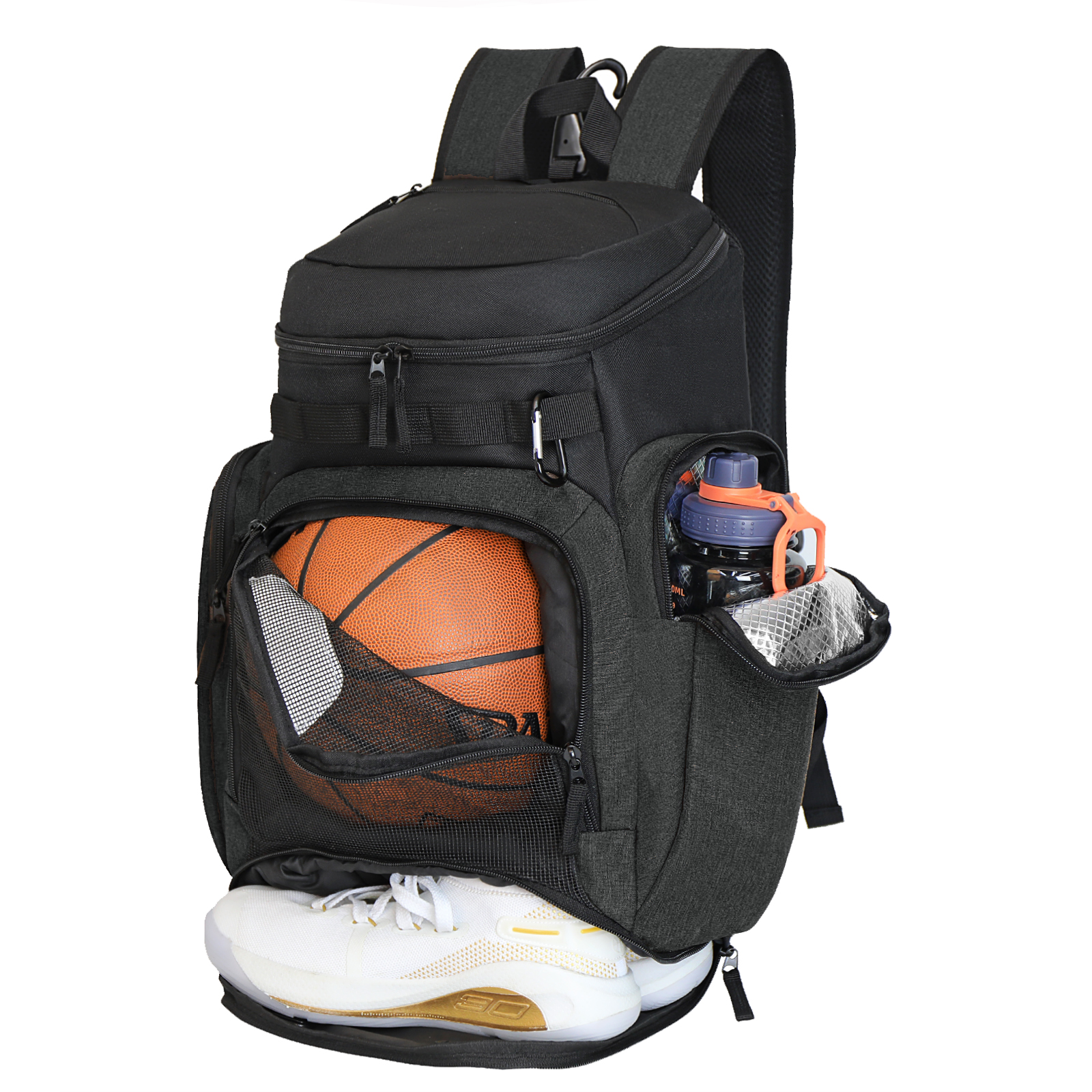 Basketball Backpack Large Sports Bag, Gym Bag with Ball Compartment and Shoe Compartment to Store Sports Shoes Water Bottles Lap