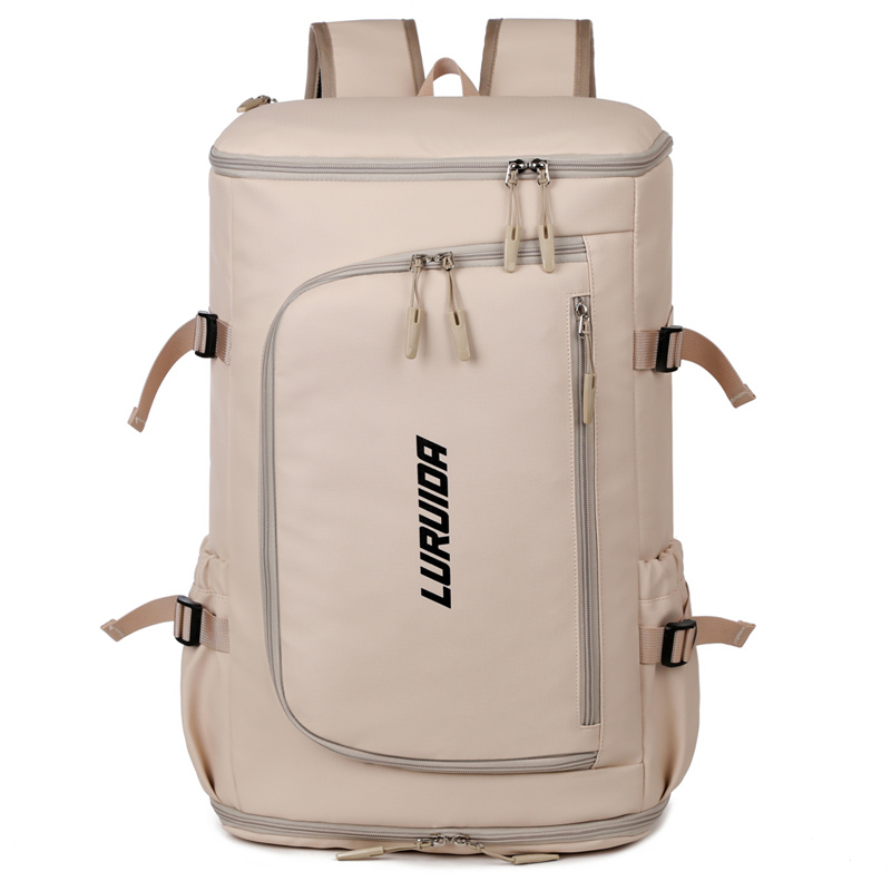 Unisex Large Opening Backpack with Independent Shoe Compartment Multi-pocket Casual Outdoor Sports Basketball Shoulders Bag