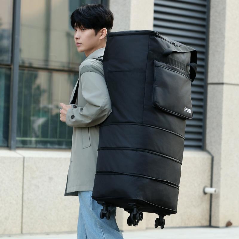 Luggage bag, large capacity travel bag, checked bag with wheels, Oxford cloth, encrypted large capacity luggage bag