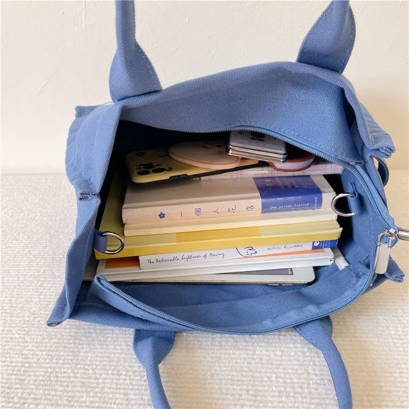 Women Canvas Handle Handbag Casual Ladies Shoulder Messenger Bag for Women Fashion Female Crossbody Bag Women