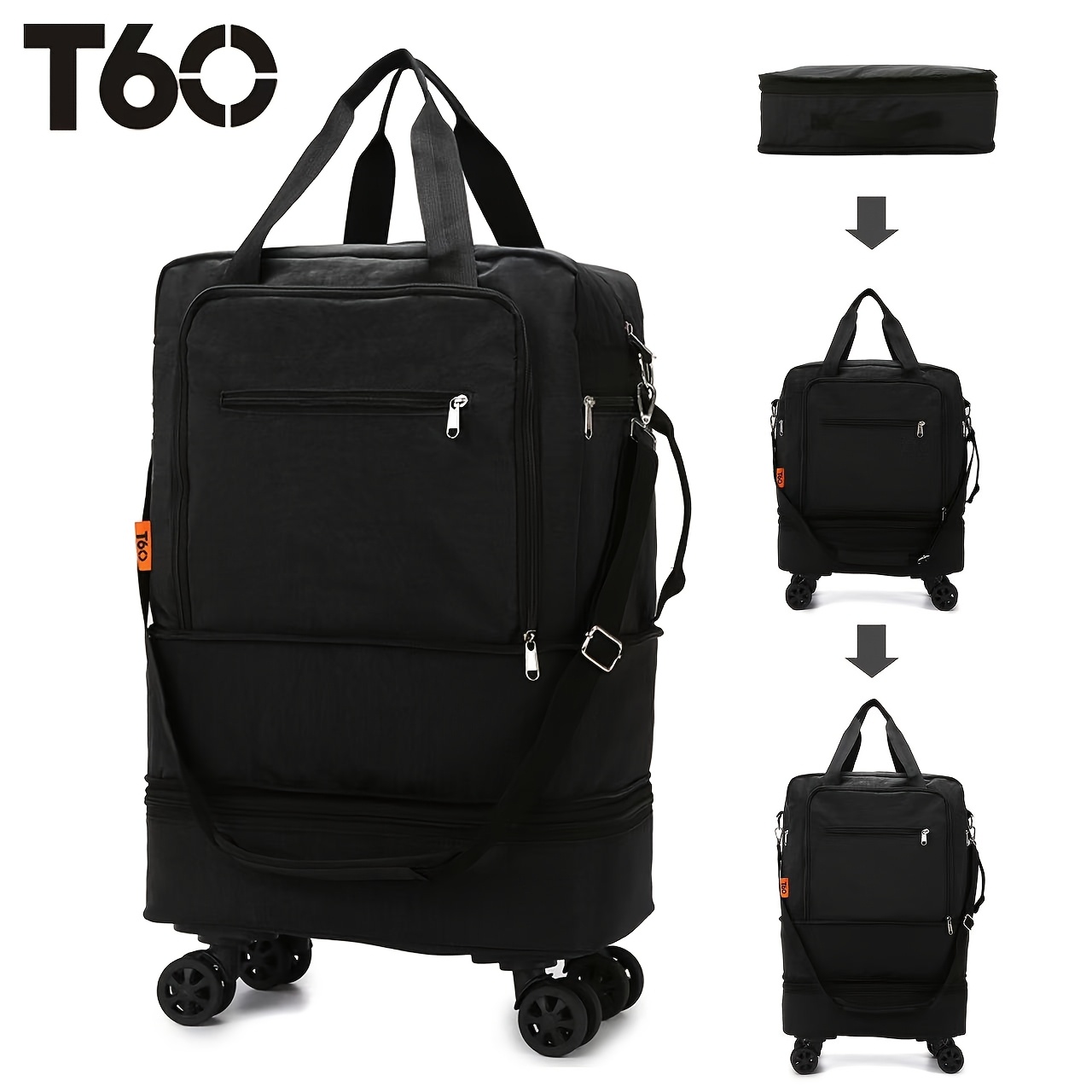 Travel Foldable Bag Student Business Trip Backpack Boarding Foldable Bag Waterproof Student Expandable Luggage Bag