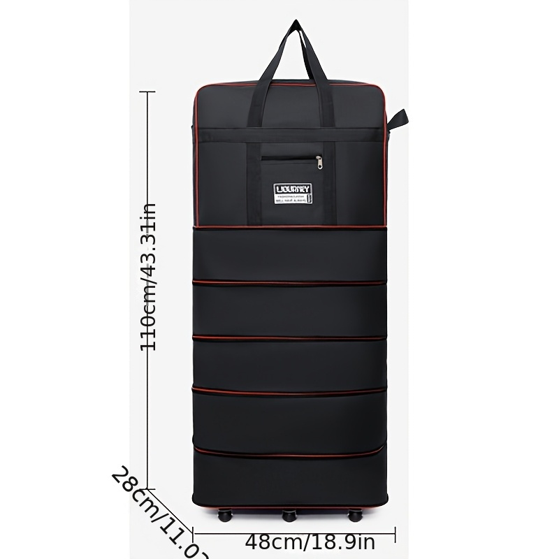 Folding Travel Bag Big Luggage Swivel Wheel Storage Box 158 Air Checked Carry on Large Capacity Telescopic Luggage Bag