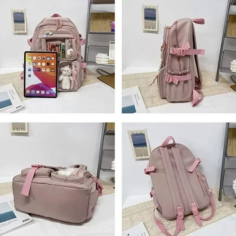 Girl Backpack Classic Nylon Women School Bag Backpack Large Capacity Travel Backpack for Teenage Girl
