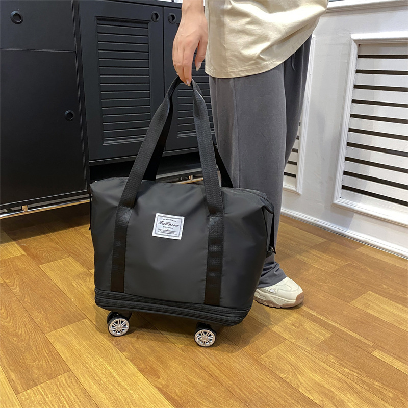 Business travel luggage bag Oxford cloth large capacity travel bag Dry wet separation storage Detachable universal wheel