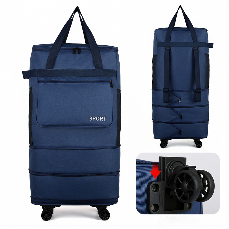 Luggage bag, large capacity travel bag, checked bag with wheels, Oxford cloth, encrypted large capacity luggage bag