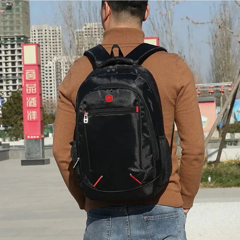 Travel Backpack Casual Solid Color Backpack Material Oxford Men New Backpack Multi-functional  Simple Bag