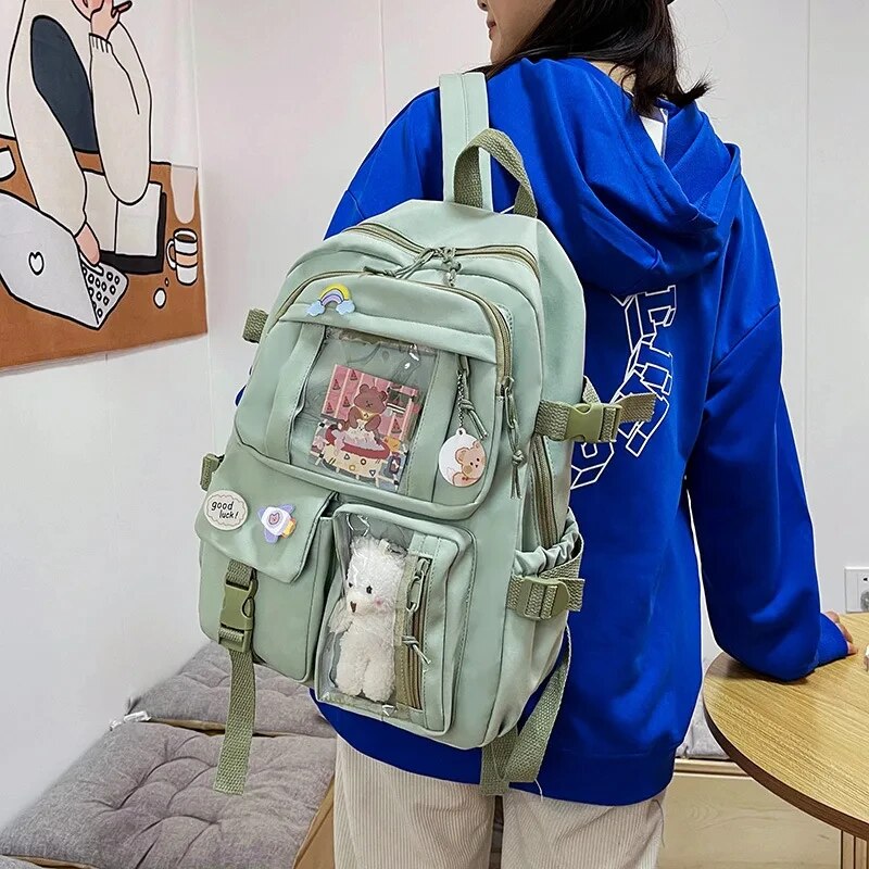 Girl Backpack Classic Nylon Women School Bag Backpack Large Capacity Travel Backpack for Teenage Girl