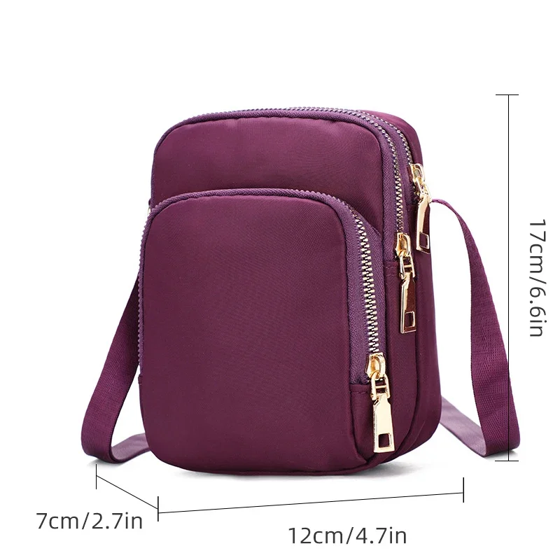 Fashion phone bag Women's bag Crossbody bag Solid color coin purse women's canvas small backpack shoulder bag crossbody bag
