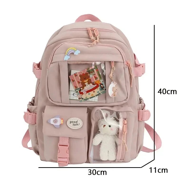 Girl Backpack Classic Nylon Women School Bag Backpack Large Capacity Travel Backpack for Teenage Girl