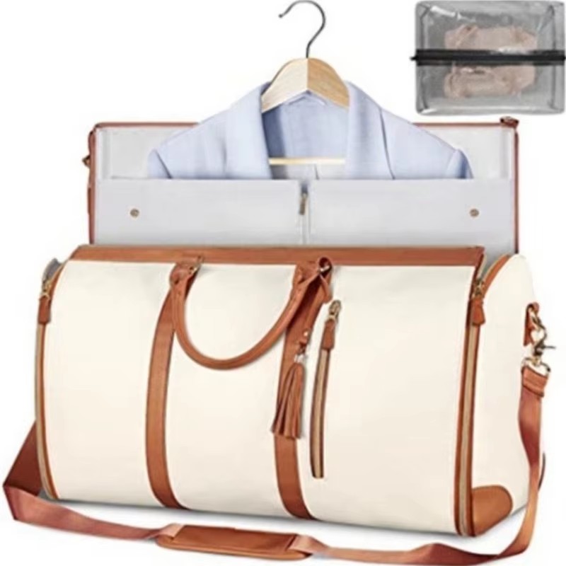 Portable travel bag folding travel bag multi-function storage bag large capacity simple PU portable luggage bag