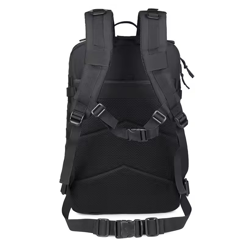 Men Backpack 45L 3P Soft Back Outdoor Waterproof Canvas Backpack Hiking Camping Hunting Bag