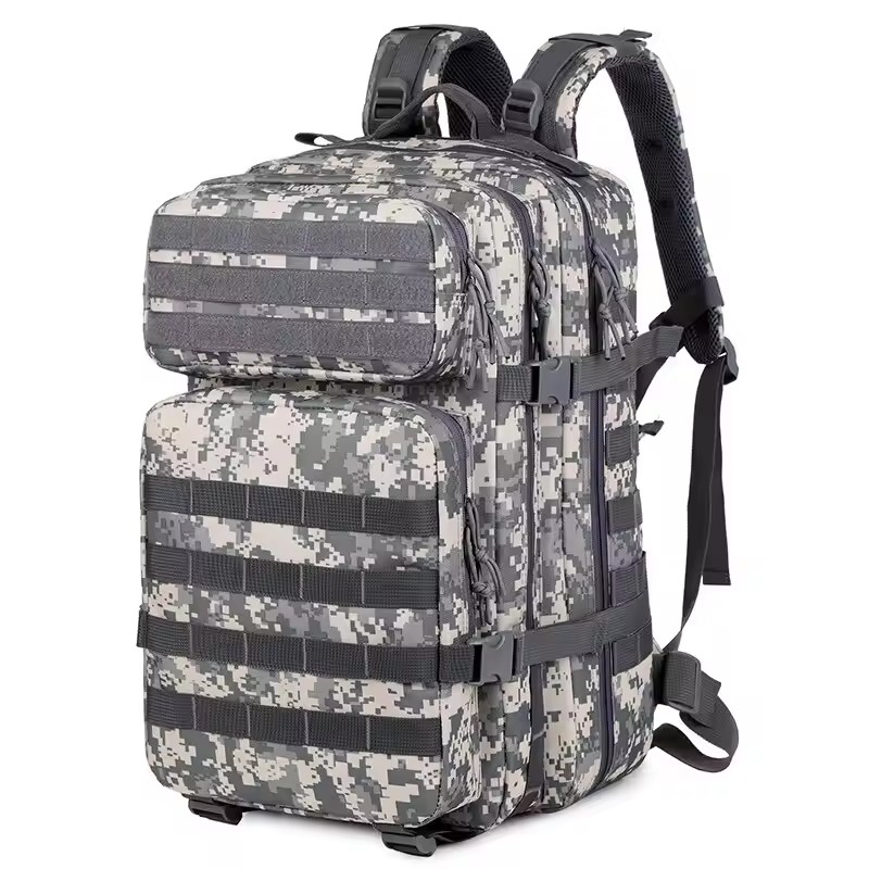 Men Backpack 45L 3P Soft Back Outdoor Waterproof Canvas Backpack Hiking Camping Hunting Bag