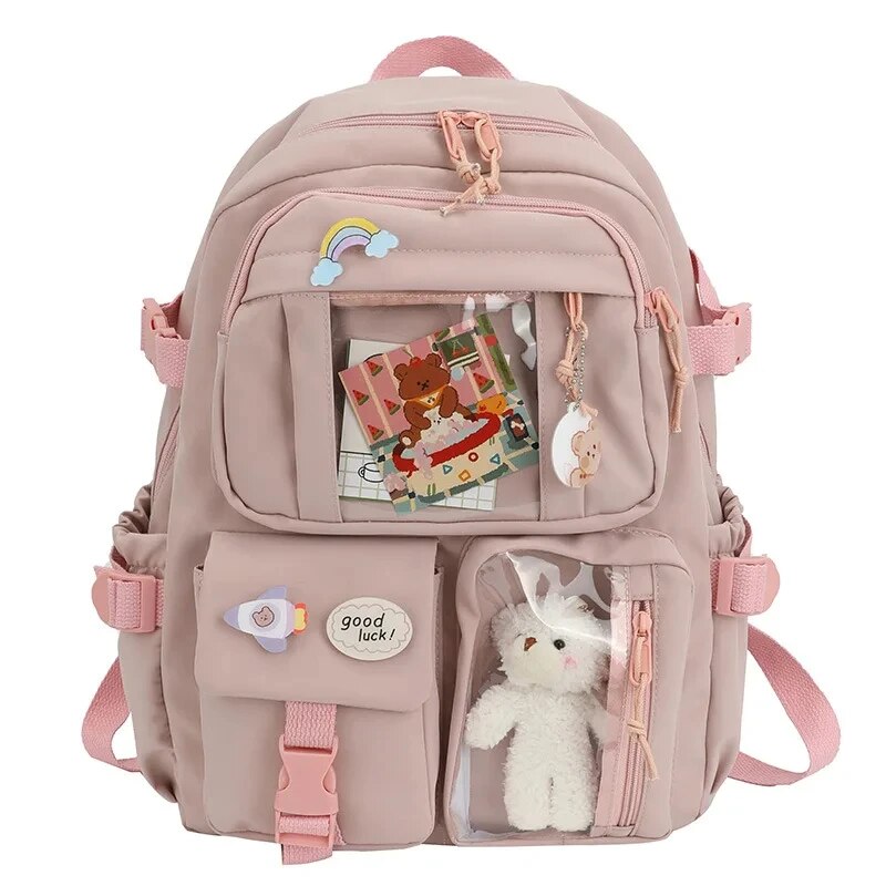 Girl Backpack Classic Nylon Women School Bag Backpack Large Capacity Travel Backpack for Teenage Girl
