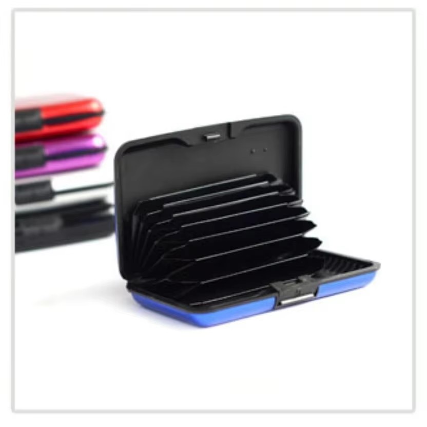 Rilibegan Card Bag Wallet Aluminum Alloy Credit Card Bag Aluminum Shell Commercial Wallet Anti Magnetic Business Card Bags