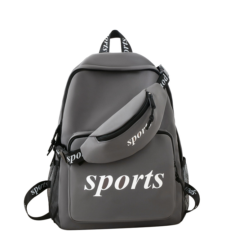 Student backpack Back Two-piece Backpack Large Capacity Fashion Double Back Girl Student Travel Bag