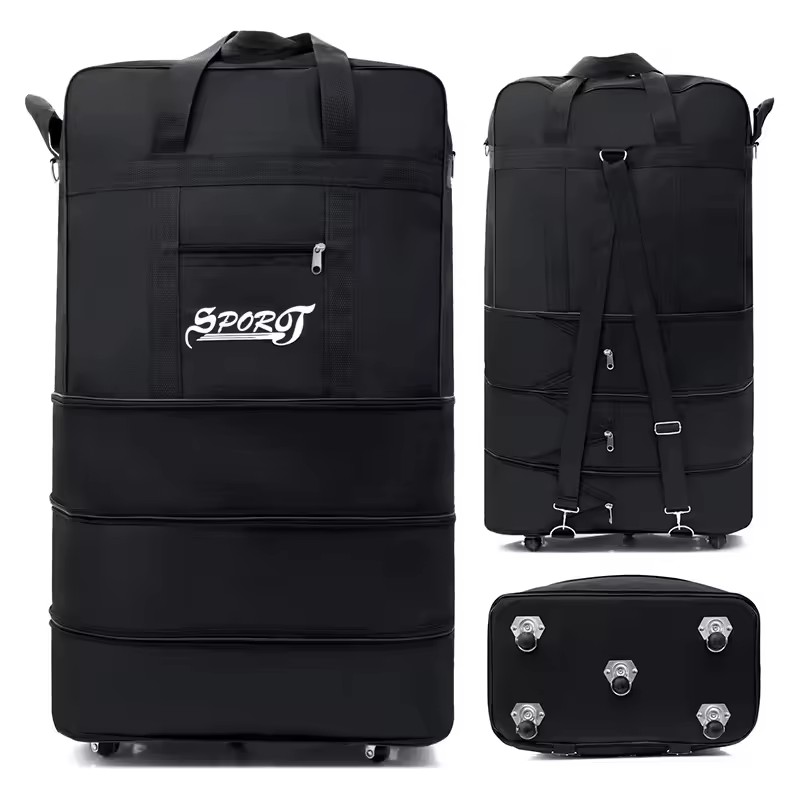 Expanding Traveling Backpack Hiking Folding Travel Women Bags Multi-layer Expansion Travel bag Universal Wheel Moving Bag