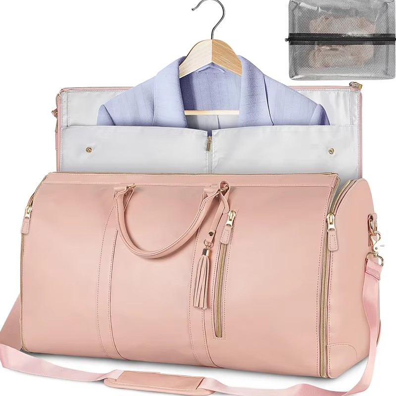 Portable travel bag folding travel bag multi-function storage bag large capacity simple PU portable luggage bag