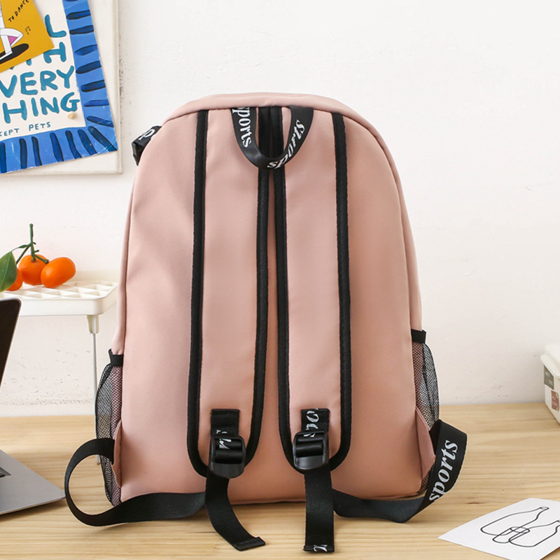 Student backpack Back Two-piece Backpack Large Capacity Fashion Double Back Girl Student Travel Bag