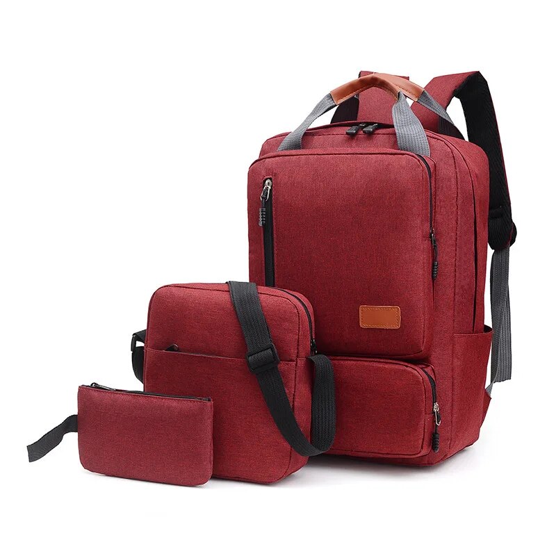 Men Business Backpack Laptop Computer Bags Large Capacity Casual Oxford Student Backpack New Preppy Style Bags Solid Unisex