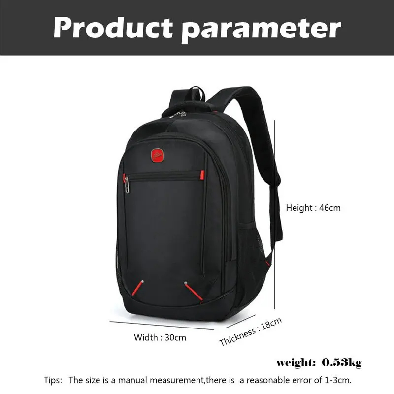 Travel Backpack Casual Solid Color Backpack Material Oxford Men New Backpack Multi-functional  Simple Bag