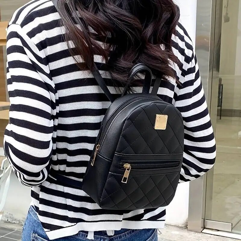 Fashion Backpack Women Designer PU Leather Small Girl Backpack Bag Leisure Women Shoulder Bag Mini School Backpack Travel Bag
