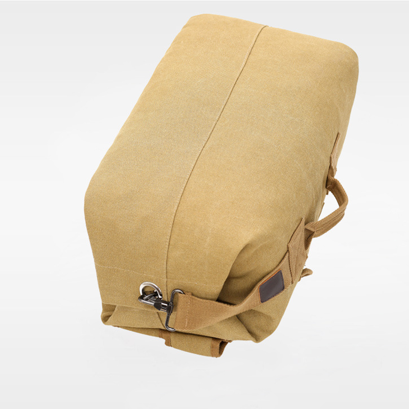 Rilibegan Canvas Backpack Men's Outdoor Travel Bucket Bag Hiking Backpacks Men's and Women's Large Carry-on Bags