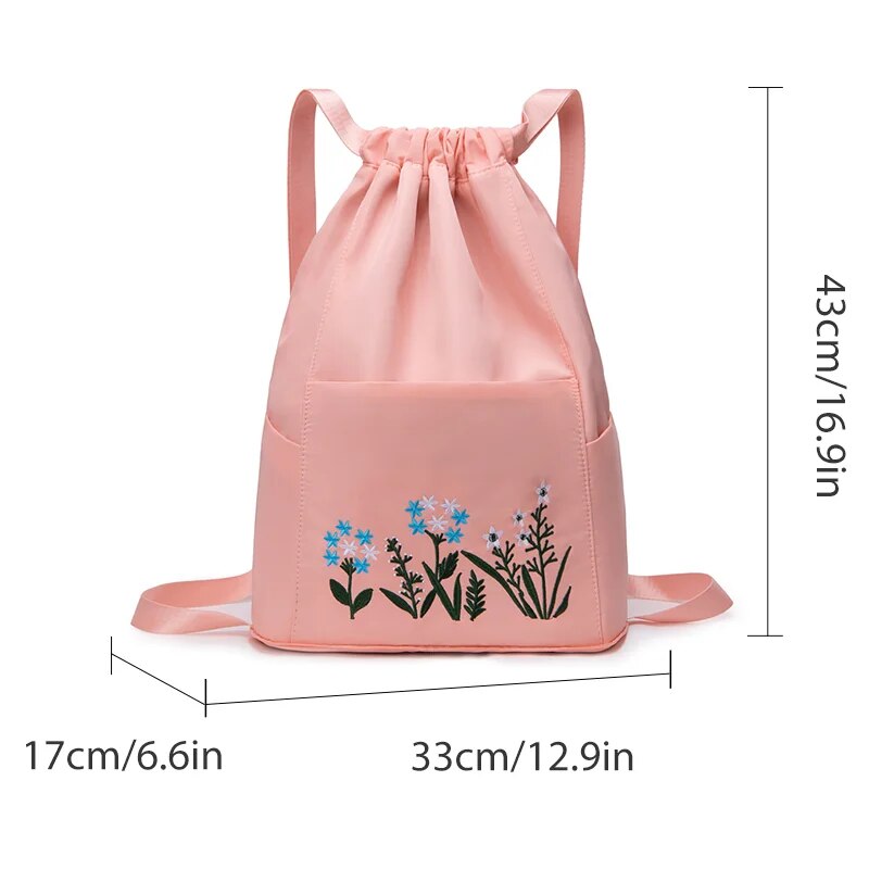 Travel Backpack Swimming and Fitness Bag Large Capacity Embroidered Backpack Splash Proof Sports Backpack