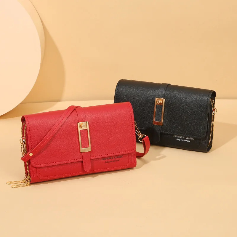 Female Shoulder Bag Women Functional Crossbody Chain Wallet Mobile Phone Bag Big Capacity Women Mini Bag