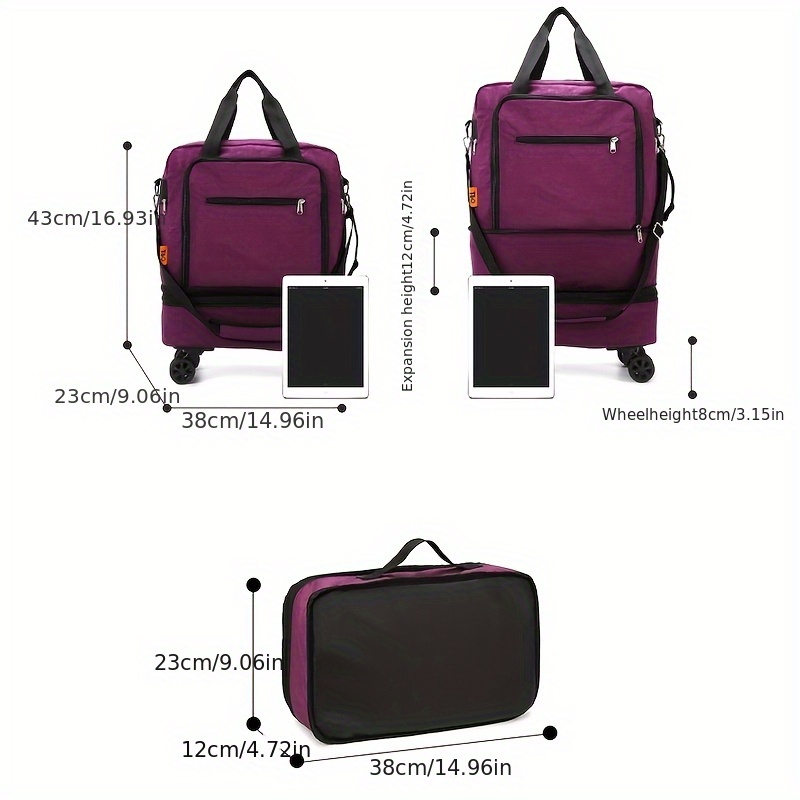 Travel Foldable Bag Student Business Trip Backpack Boarding Foldable Bag Waterproof Student Expandable Luggage Bag
