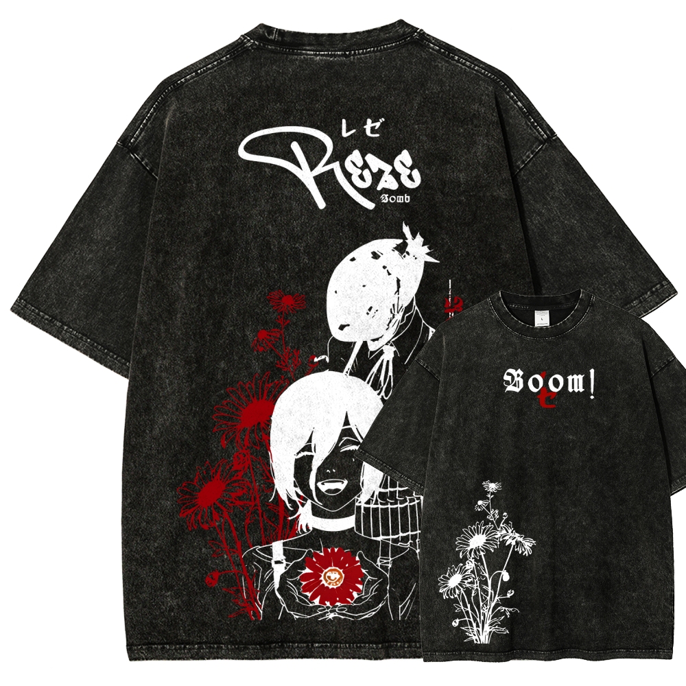 Chainsaw Man Unisex Fit Washed T-Shirt 2511004263