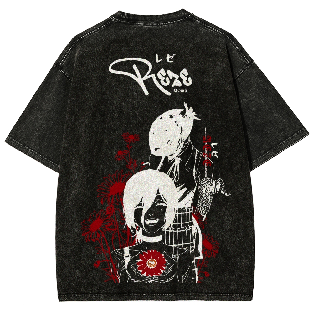 Chainsaw Man Unisex Fit Washed T-Shirt 2511004263