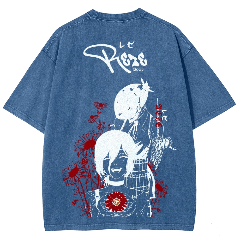 Chainsaw Man Unisex Fit Washed T-Shirt 2511004263