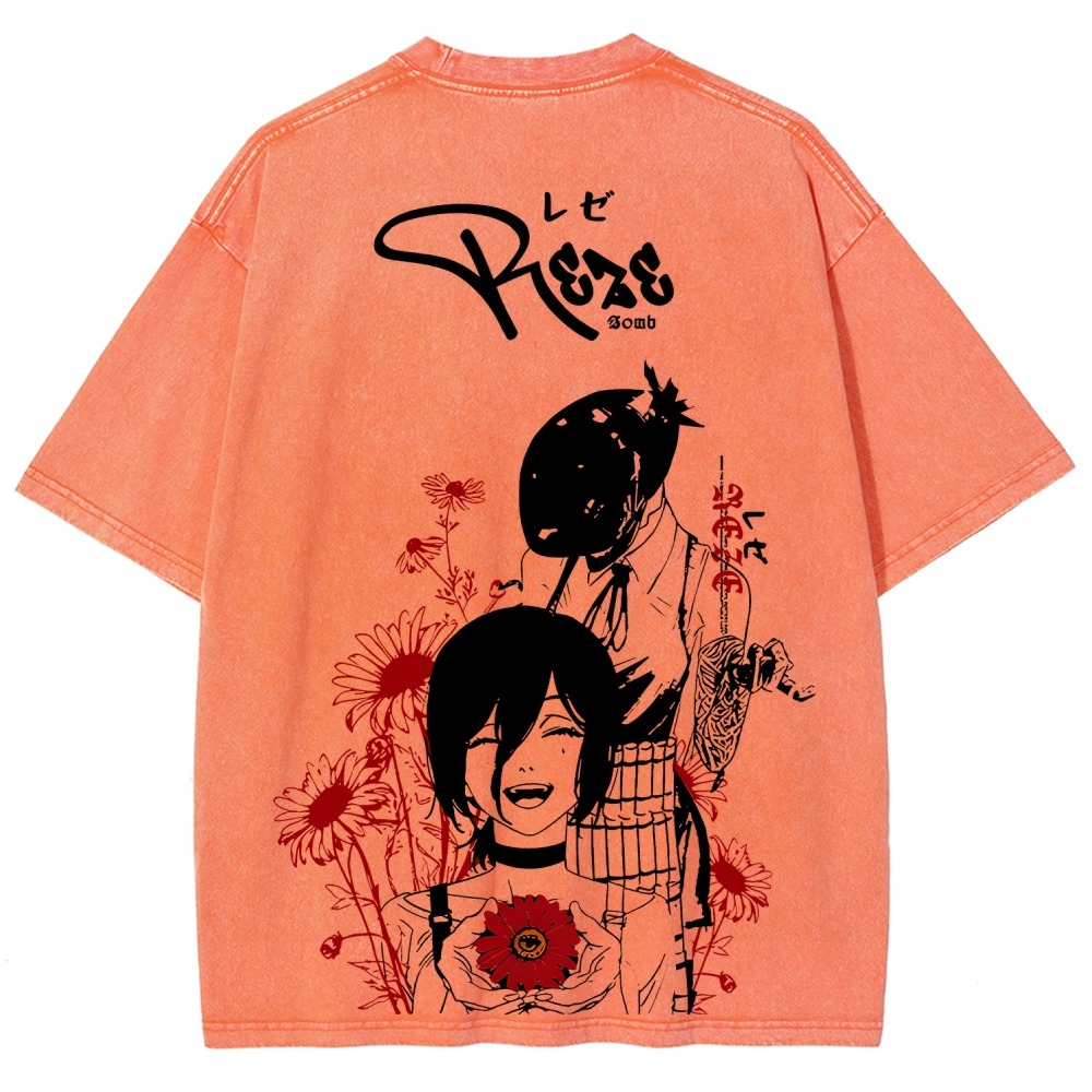 Chainsaw Man Unisex Fit Washed T-Shirt 2511004263