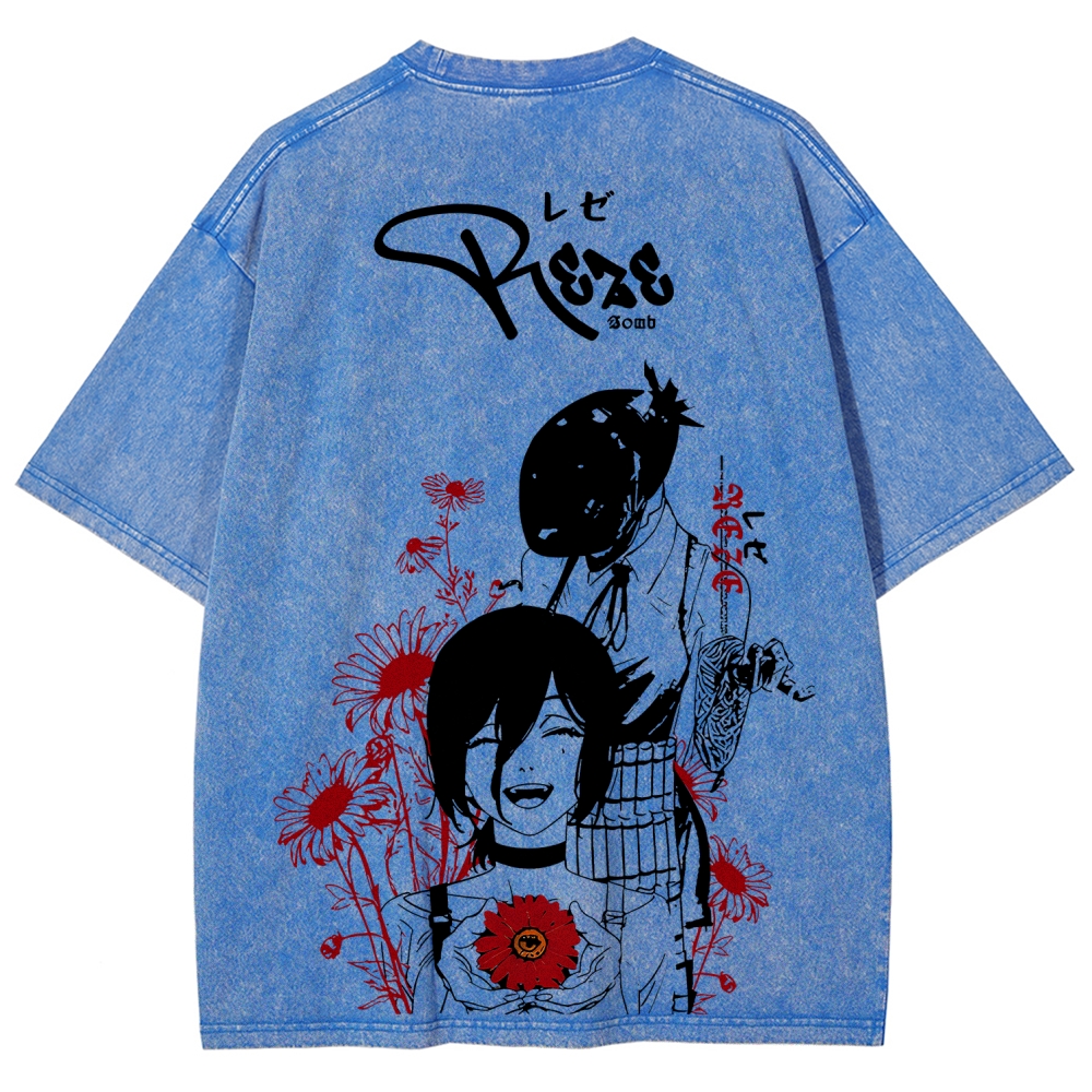 Chainsaw Man Unisex Fit Washed T-Shirt 2511004263