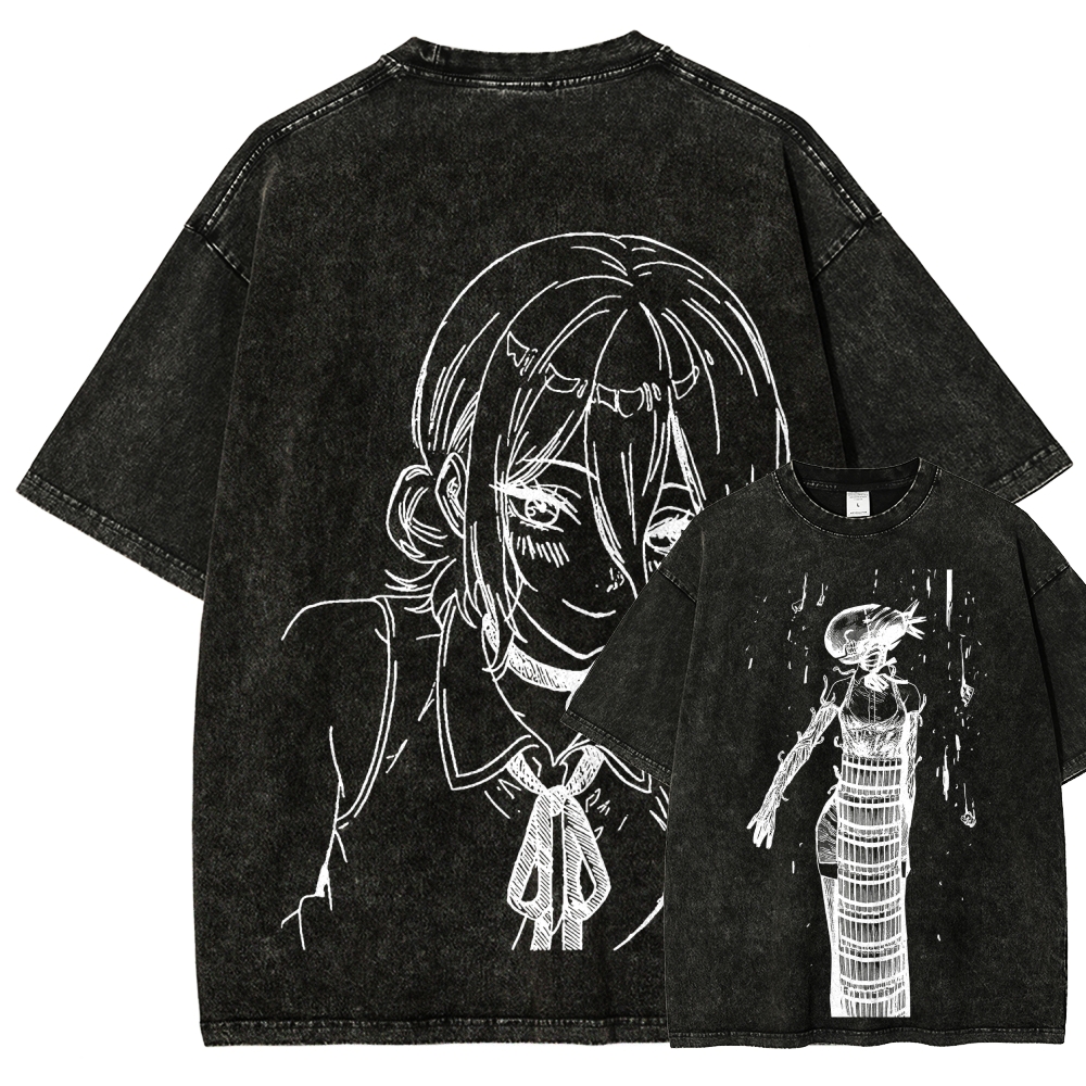Chainsaw Man Unisex Fit Washed T-Shirt 2511004400