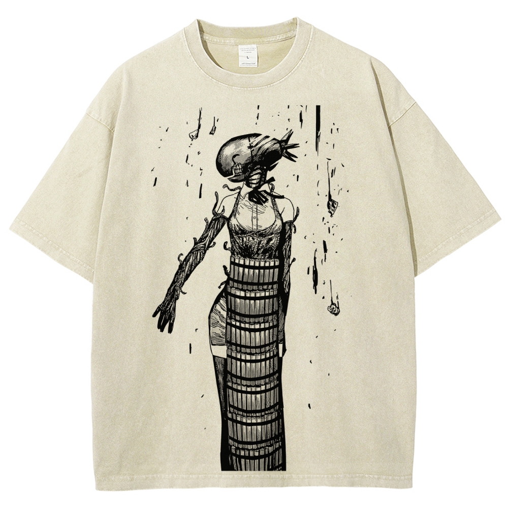 Chainsaw Man Unisex Fit Washed T-Shirt 2511004400