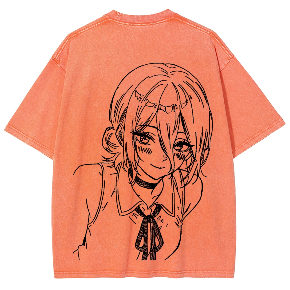 Chainsaw Man Unisex Fit Washed T-Shirt 2511004400