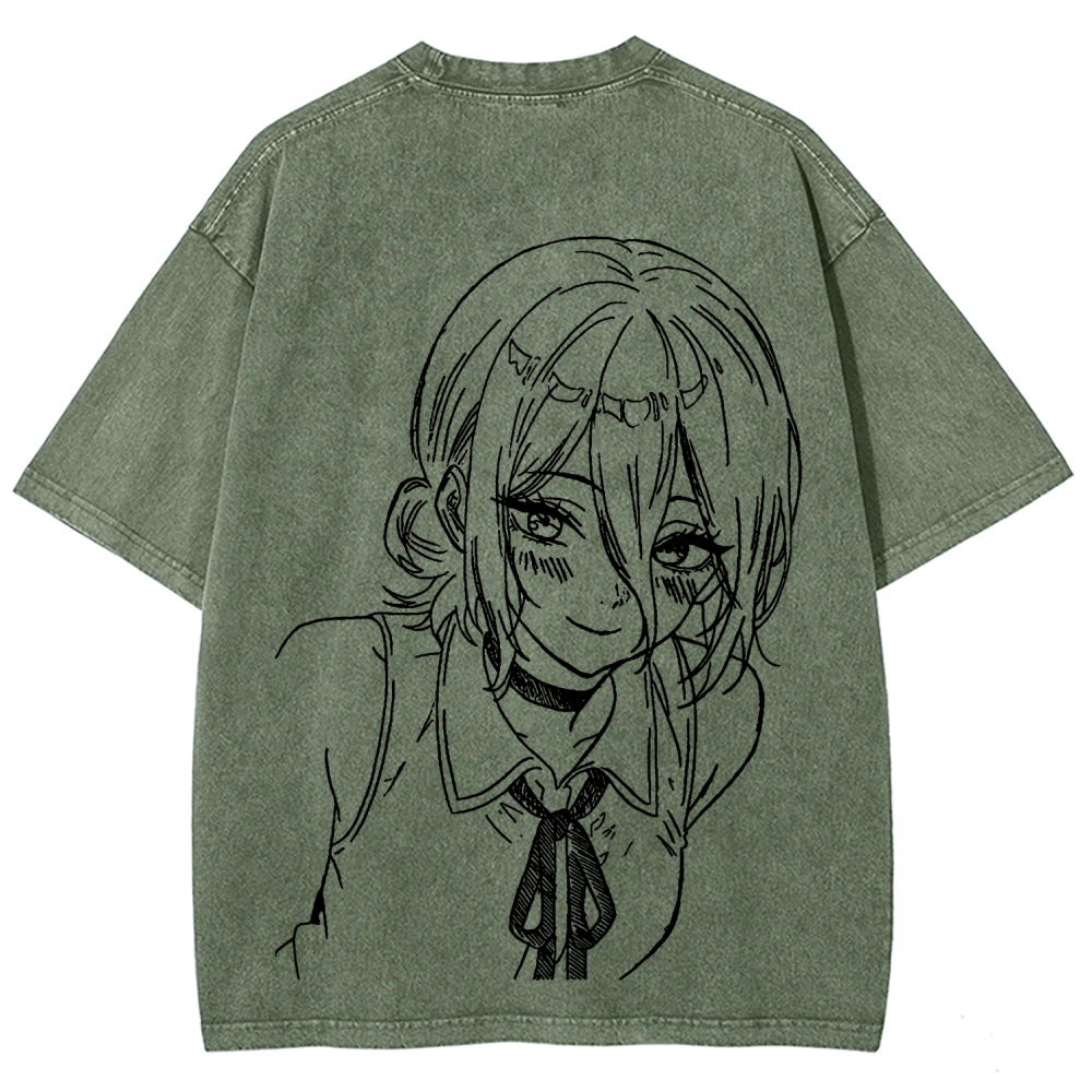 Chainsaw Man Unisex Fit Washed T-Shirt 2511004400