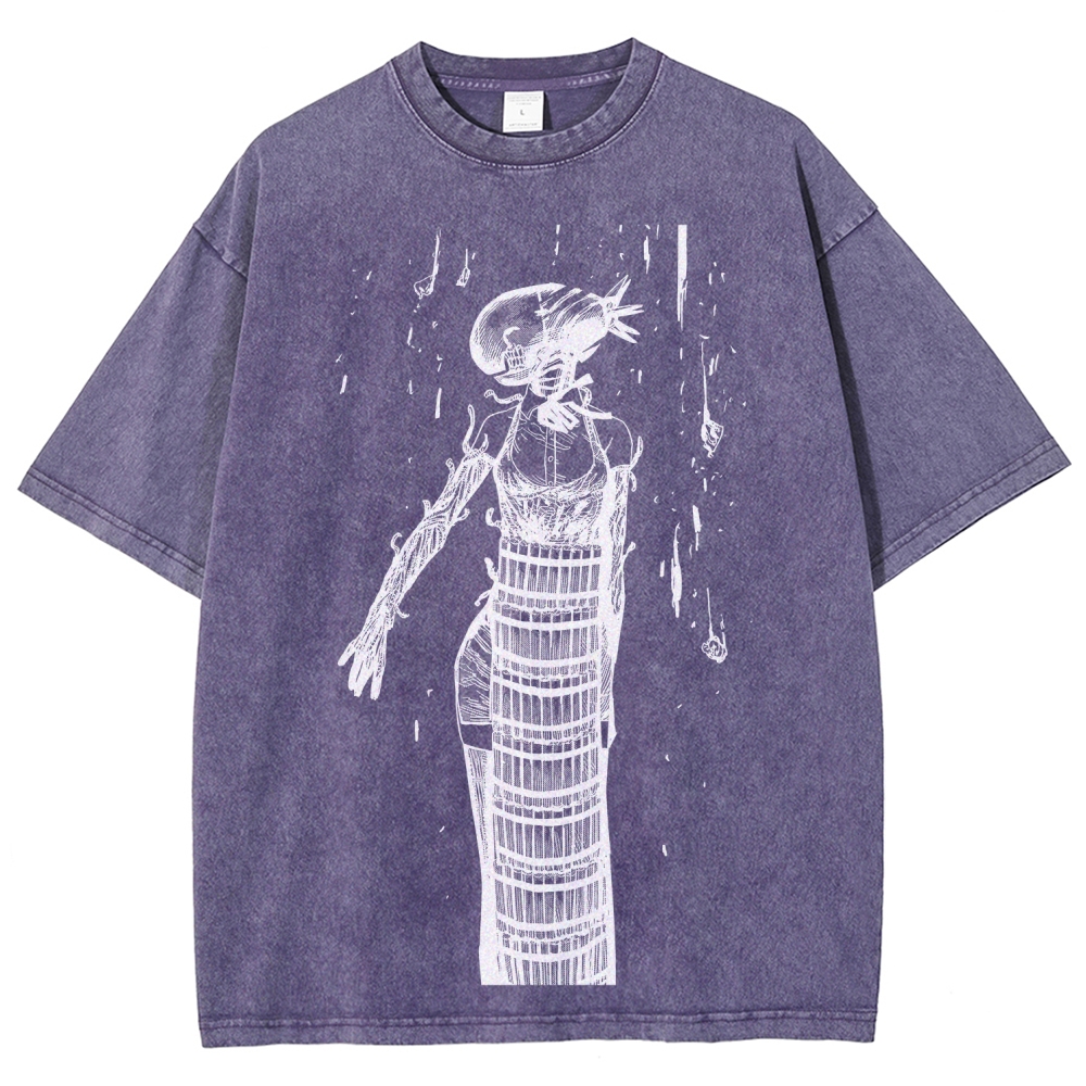 Chainsaw Man Unisex Fit Washed T-Shirt 2511004400