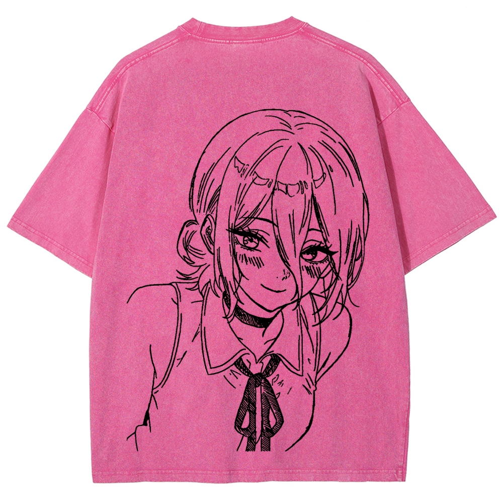 Chainsaw Man Unisex Fit Washed T-Shirt 2511004400