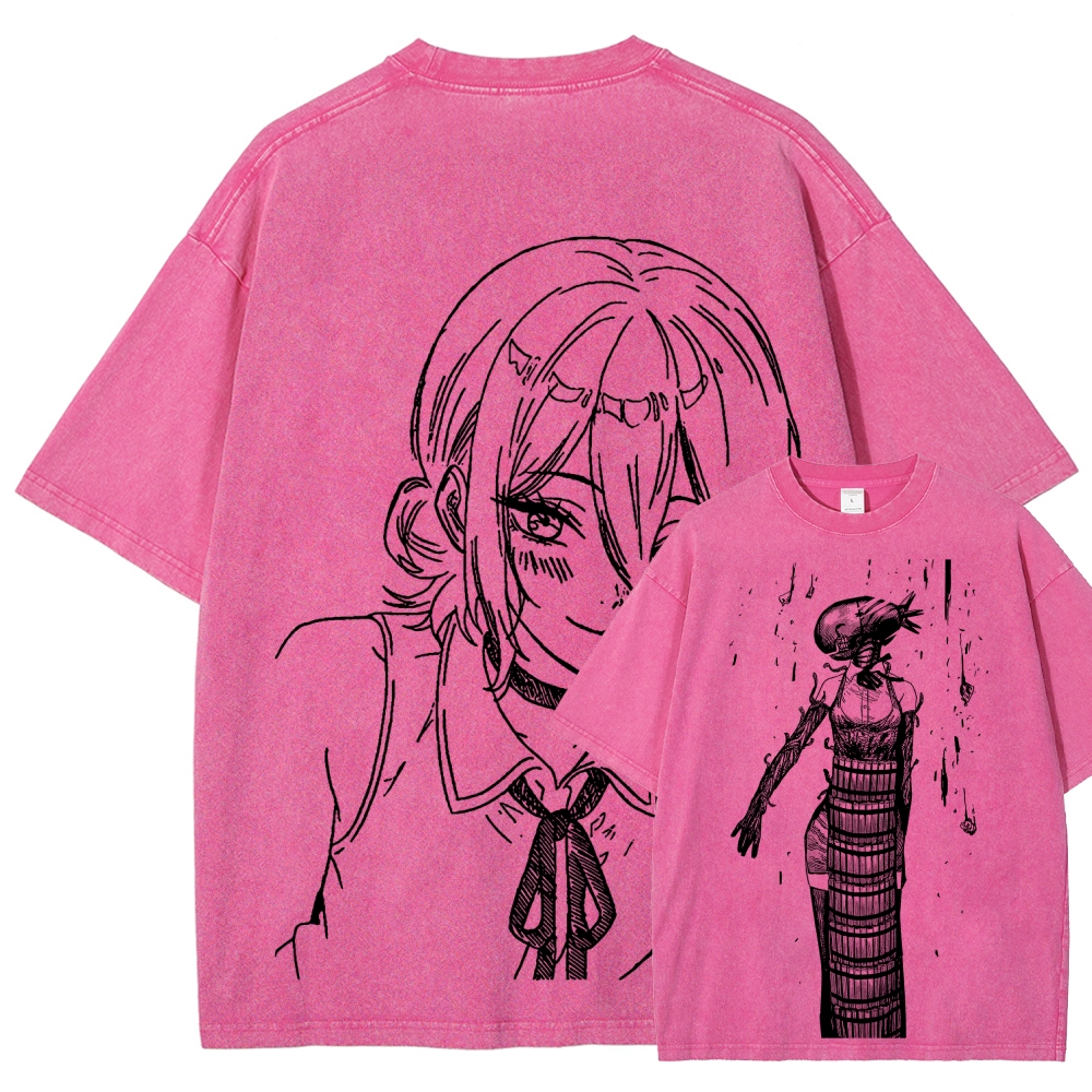 Chainsaw Man Unisex Fit Washed T-Shirt 2511004400