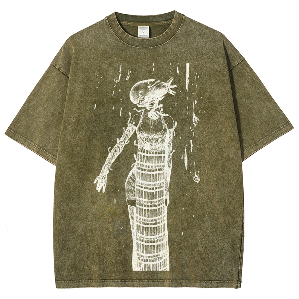Chainsaw Man Unisex Fit Washed T-Shirt 2511004400