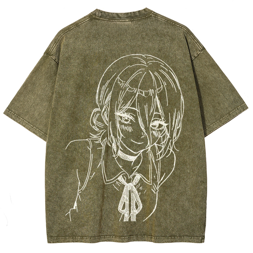 Chainsaw Man Unisex Fit Washed T-Shirt 2511004400