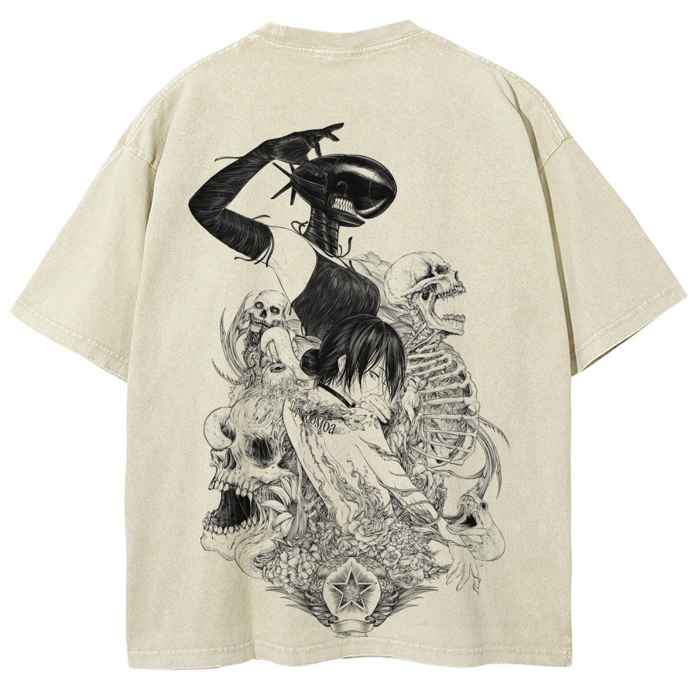 Chainsaw Man Unisex Fit Washed T-Shirt 2511004403