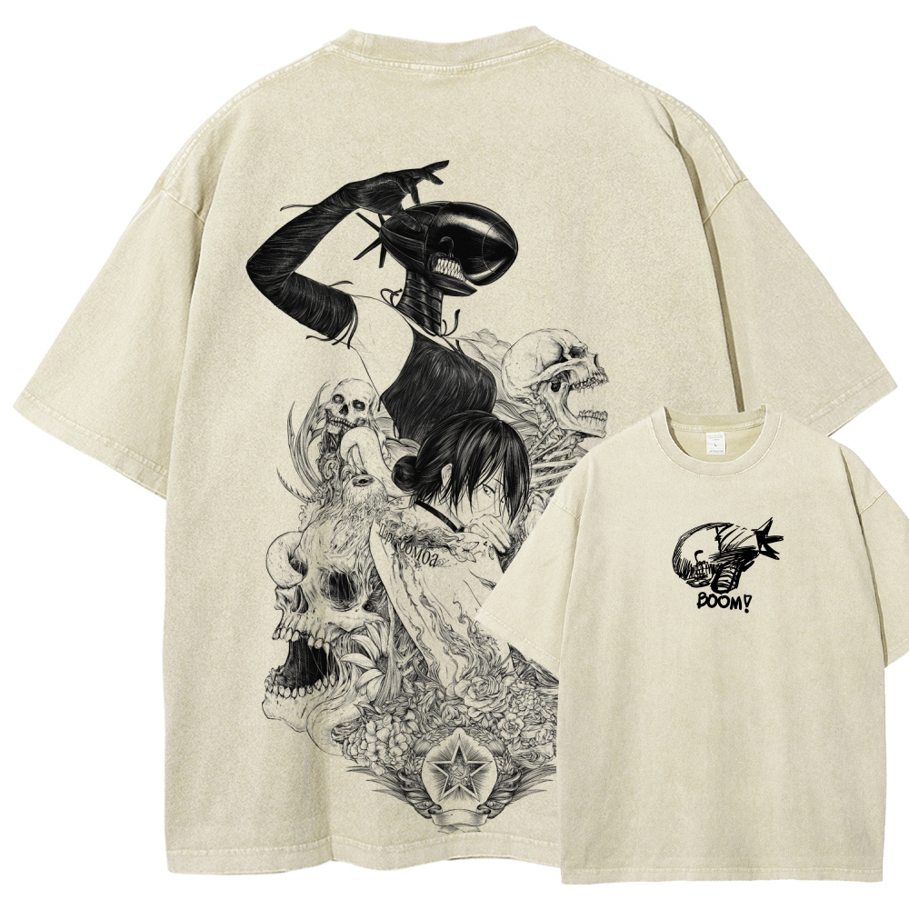 Chainsaw Man Unisex Fit Washed T-Shirt 2511004403